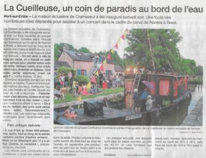 Article du journal Ouest-France sur l'inauguration du 2 juin 2018